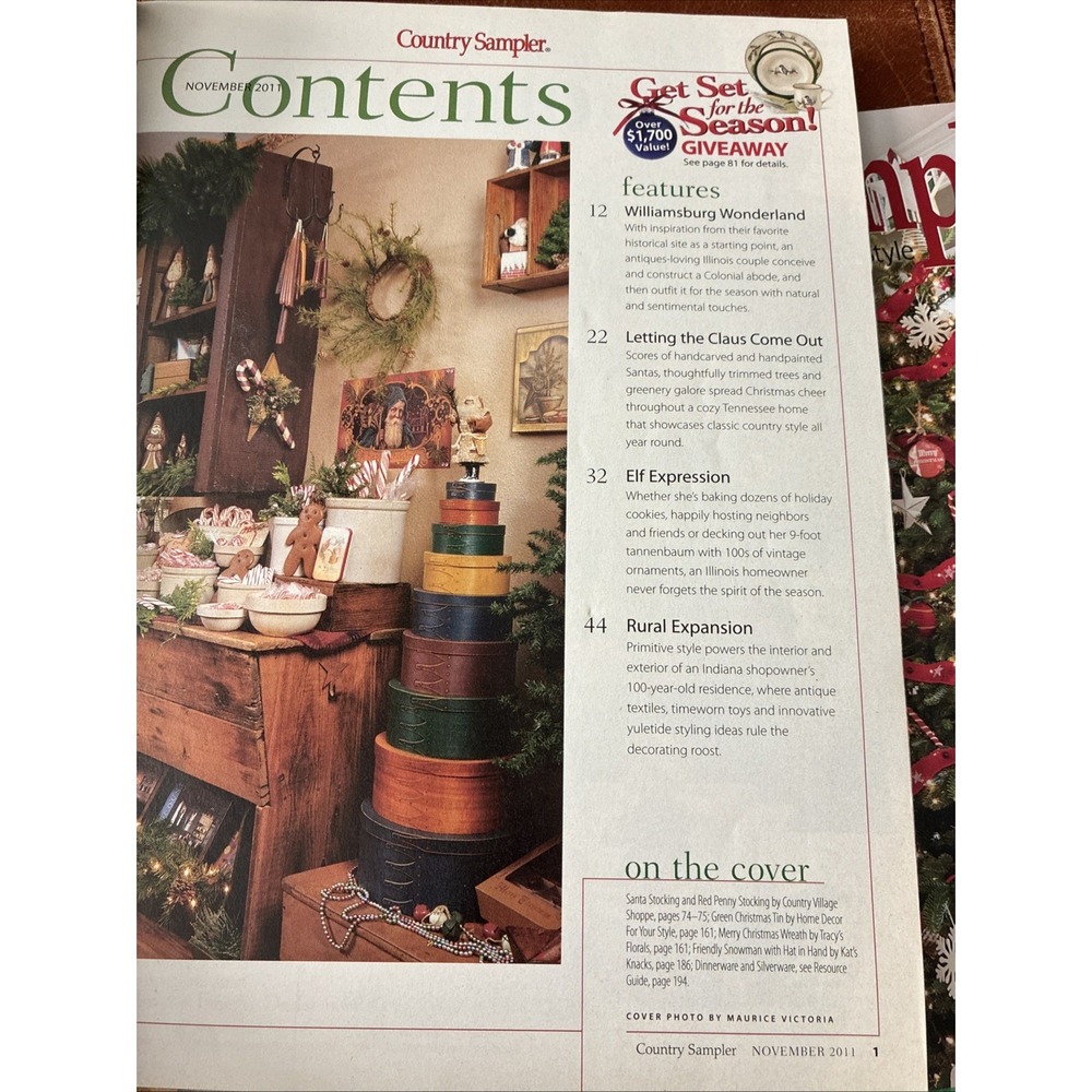 Country Sampler Magazine Lot 4 Issues Read For Dates-Decorating Ideas Home Decor - Picture 4 of 16